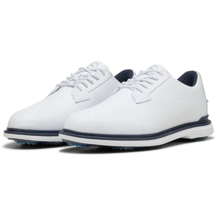PUMA ROYALE Golf Shoes 2025 - Puma White/Deep Navy/Team Light Blue