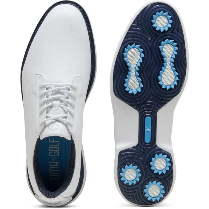 PUMA ROYALE Golf Shoes 2025 - Puma White/Deep Navy/Team Light Blue