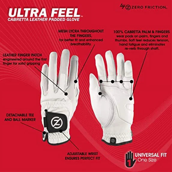 Zero Friction Cabretta Elyte Golf Glove LH - One Size