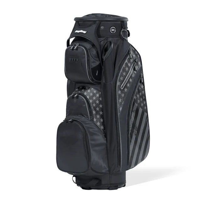 BagBoy Revolver XP Rotating Golf Bag Black Stars and Stripes