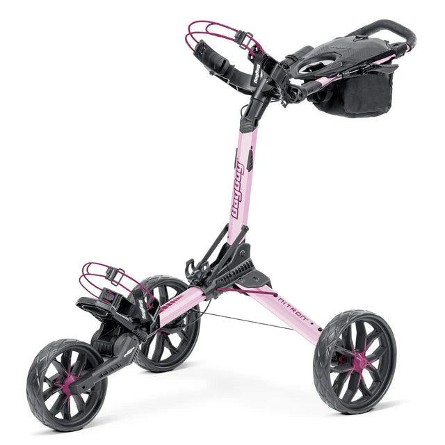 BagBoy Nitron Auto-Open Golf Push Cart Pink / Wine