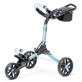 BagBoy Nitron Auto-Open Golf Push Cart Ice Blue / White