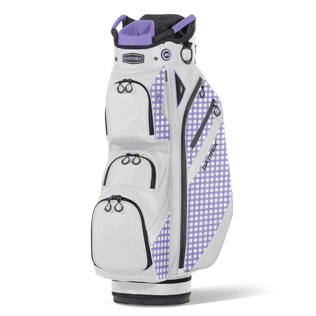 Datrek DG Lite III Cart Golf Bag White/Lavender/Checkered