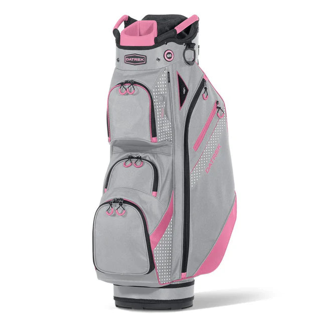 Datrek DG Lite III Cart Golf Bag Silver/Pink/White Dots