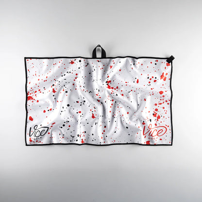 Vice Shine Golf Towel Drip Red\Black