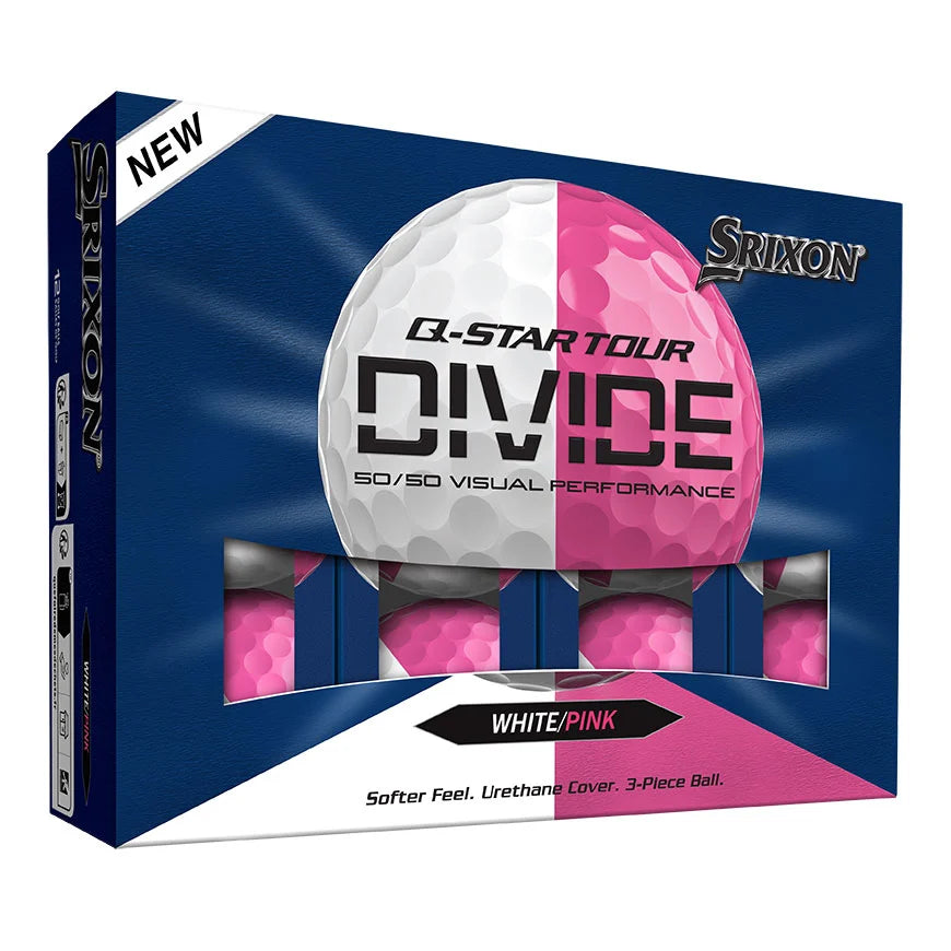 Buy 2 get 1 Free Special — Srixon Q-Star Divide Pink/White Golf Balls