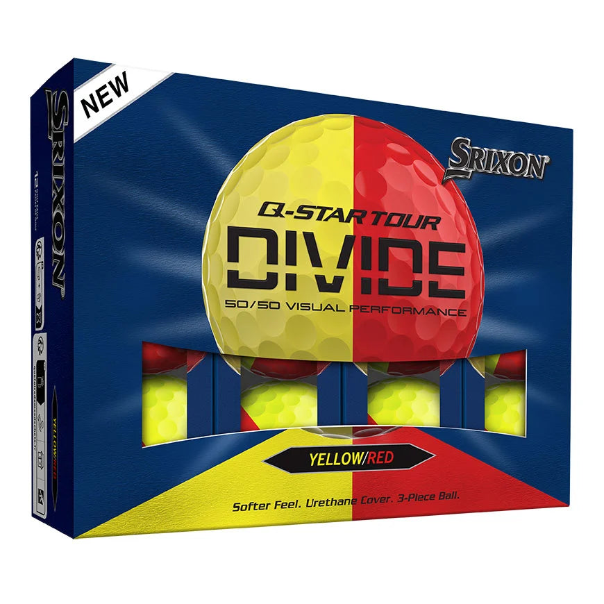 Buy 2 get 1 Free Special — Srixon Q-Star Divide Yellow/Red Golf Balls