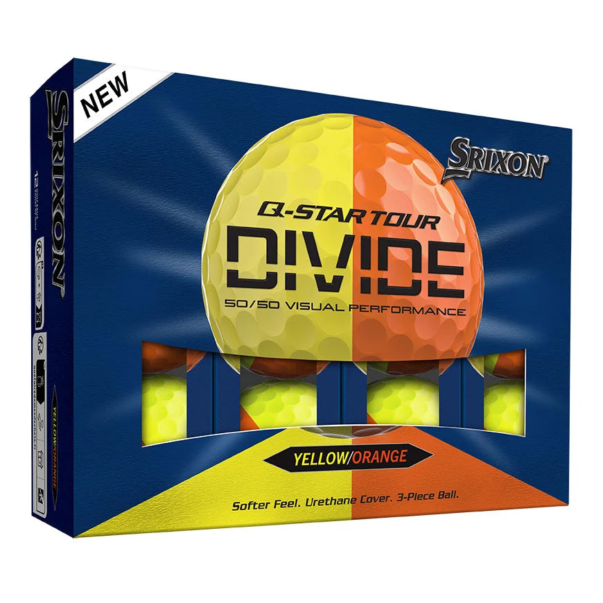 Buy 2 get 1 Free Special — Srixon Q-Star Divide Yellow/Orange Golf Balls
