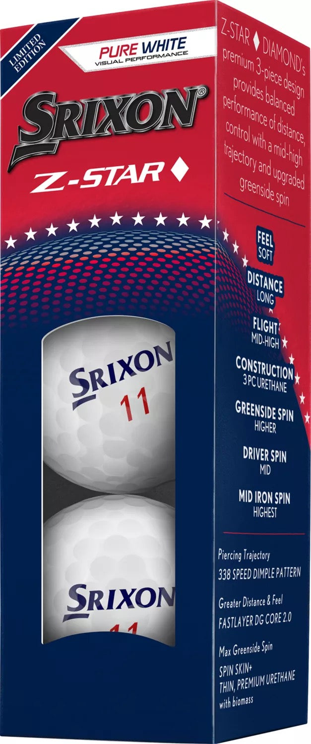 Buy 2 get 1 Free Special — Srixon Z-Star Diamond USA Lim Edition