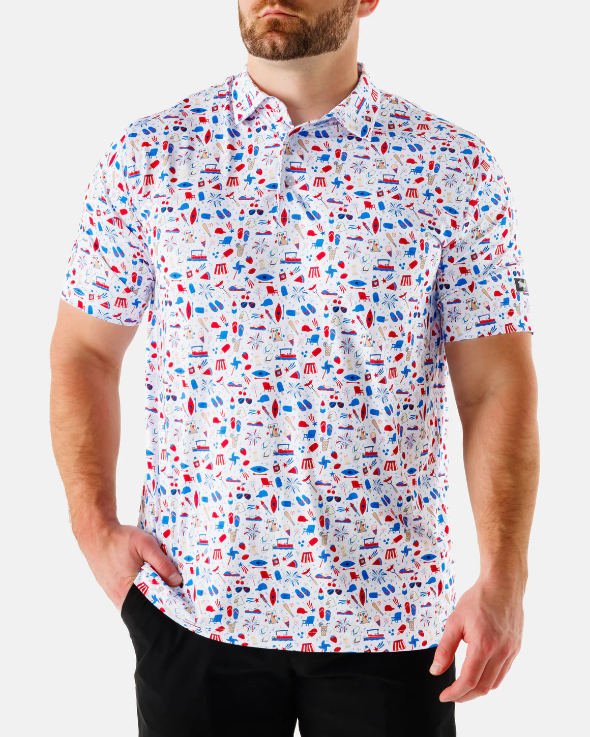 Waggle Americana Men’s Polo
