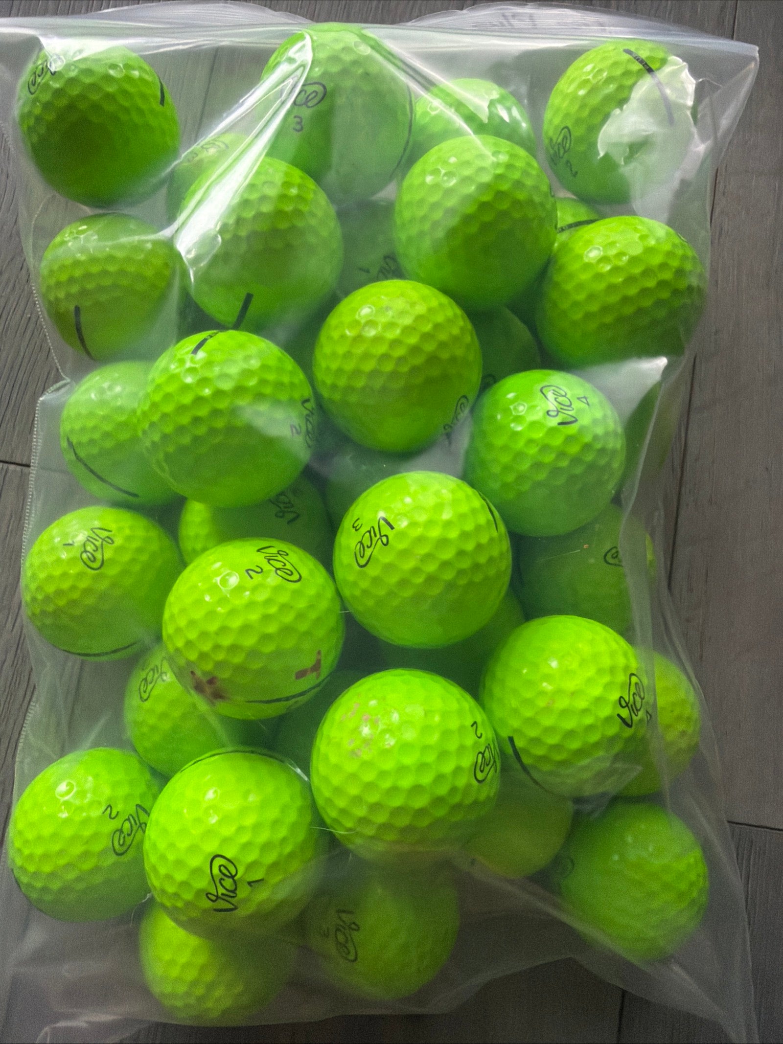 36 Vice Pro Plus Green Golf Ball Mix 2nd Grade AAA