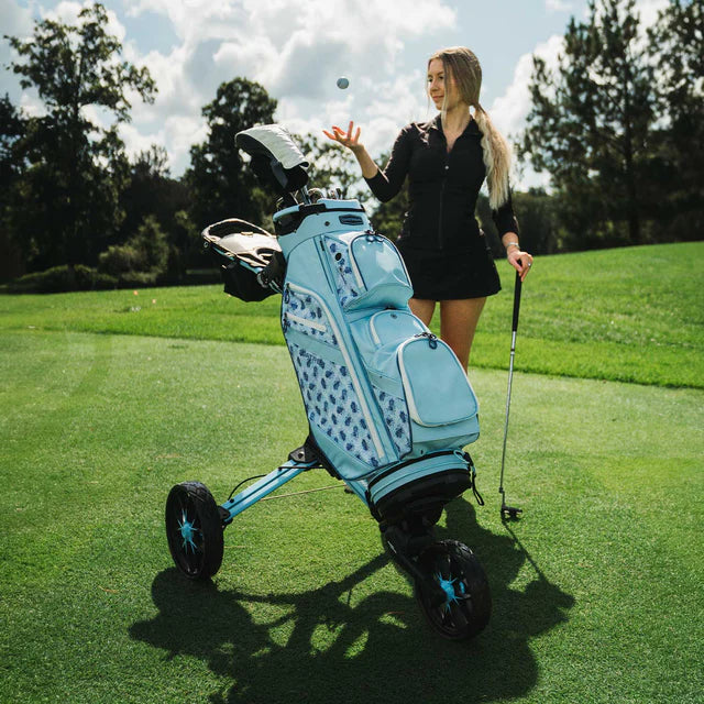Datrek DG Lite III Cart Golf Bag Powder Blue/White/Pineapple