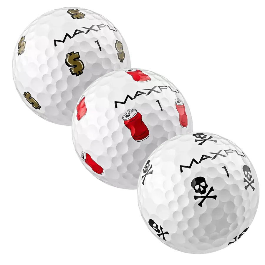 MaxFli TriFli All Over Print Golf Balls Mint Condition