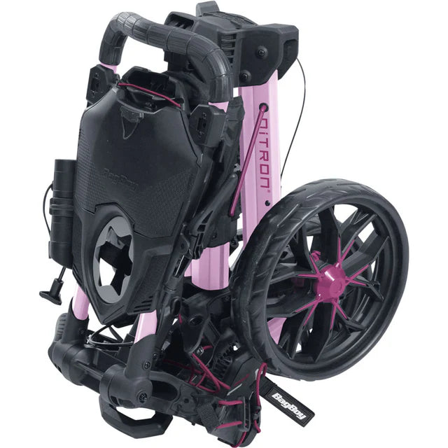 BagBoy Nitron Auto-Open Golf Push Cart Pink / Wine