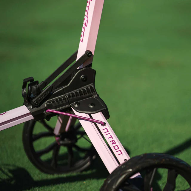 BagBoy Nitron Auto-Open Golf Push Cart Pink / Wine