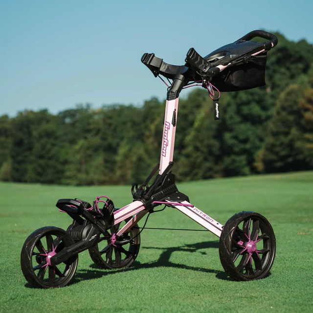 BagBoy Nitron Auto-Open Golf Push Cart Pink / Wine