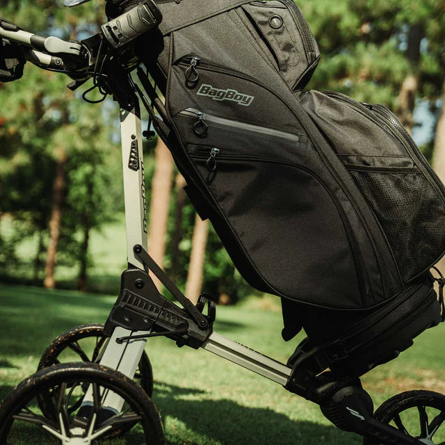 BagBoy Nitron Auto-Open Golf Push Cart Sand/Black