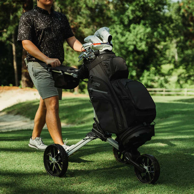 BagBoy Nitron Auto-Open Golf Push Cart Sand/Black